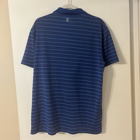 BLUE STRIPED IZOD GOLF POLO - Picture 2 of 3